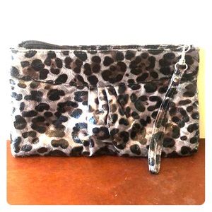 Leopard Print Wristlet
